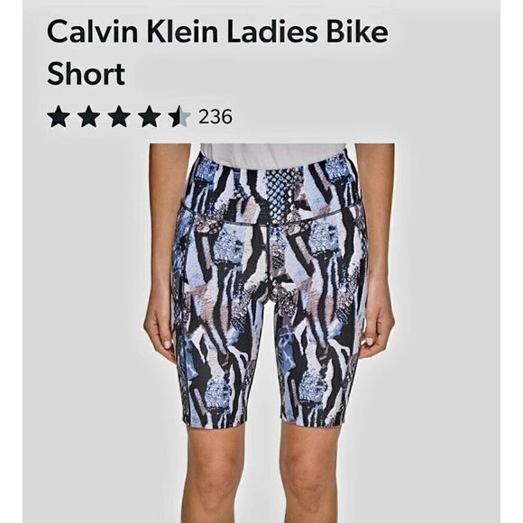 NWT WOMENS CALVIN KLEIN BIKE SHORTS - Picture 1 of 5